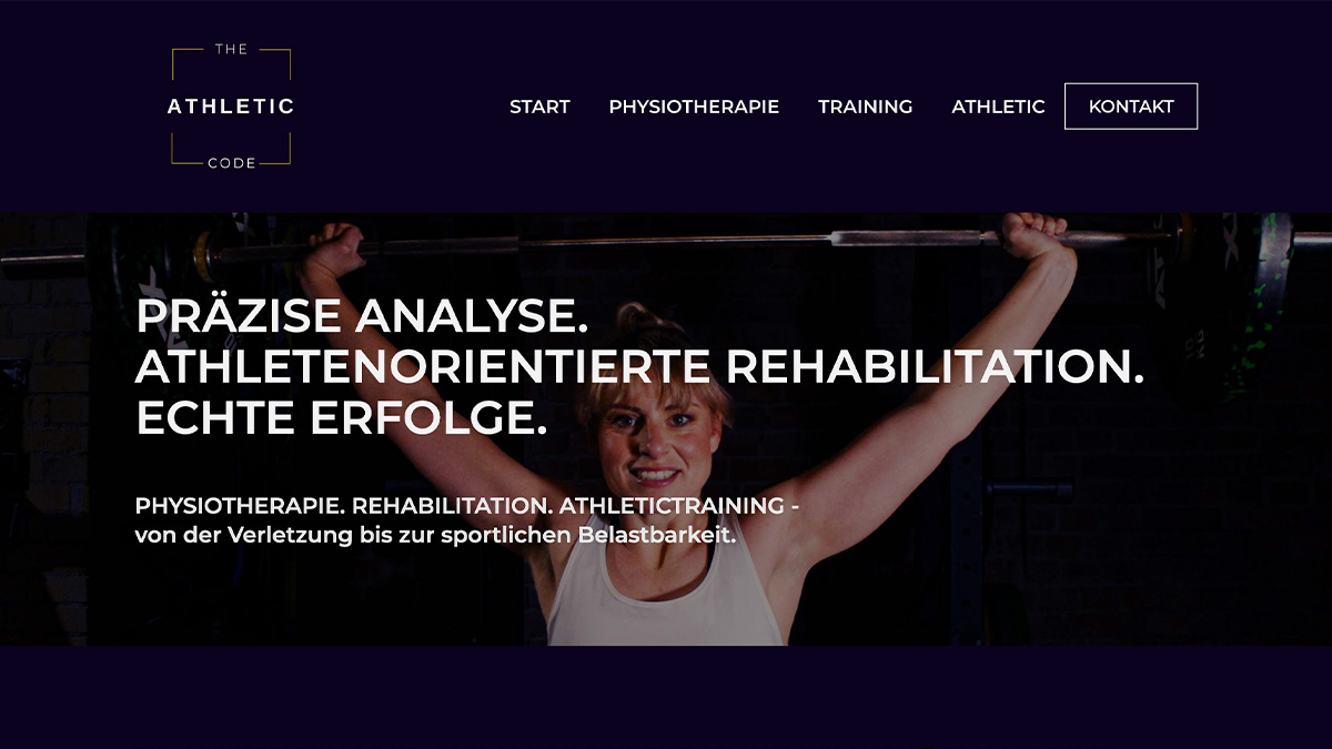 Screenshot: Website The Athletic Code